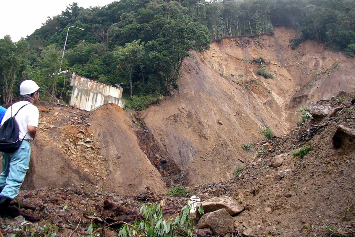 A deep-seated landslide.