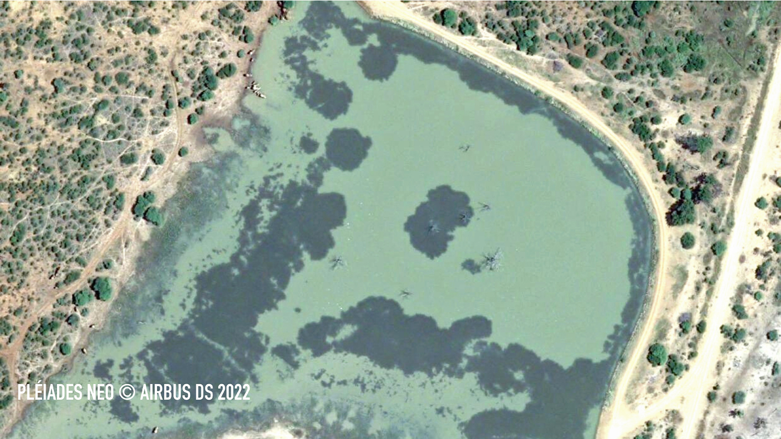 Madikwe Game Reserve from space. 