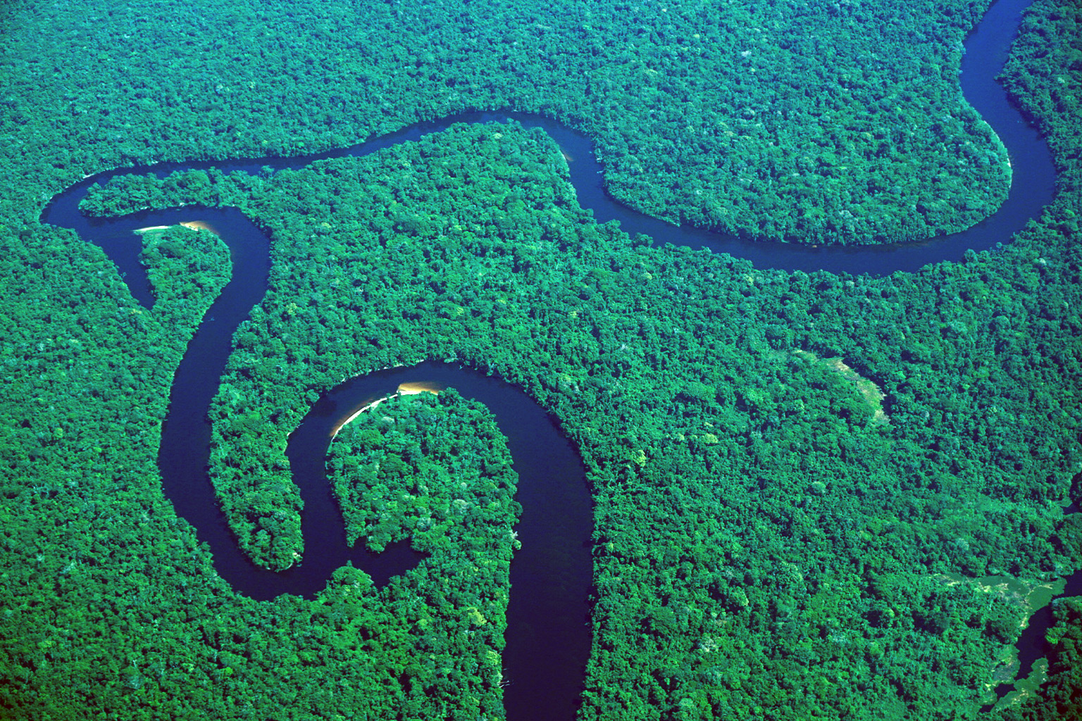 Aerial view of the Tapajós River.