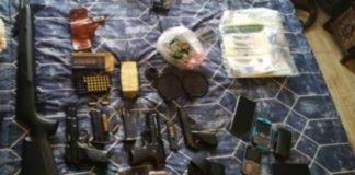Hawks recover illegal firearms, Secunda. Photo: SAPS