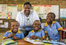 Pupils from Sekwati Primary School celebrate World Read Aloud Day