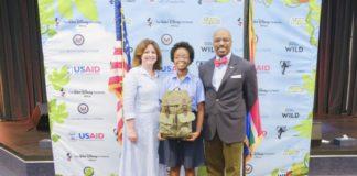 Christine Service, Thandolwethu Fani and US Ambassador Brigety