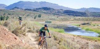 In the lead Dr Craig Uria took first place at the recent Tankwa Trek four day stage race