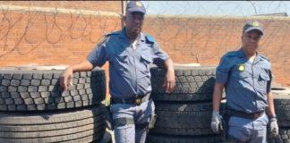 Theft of truck tyres, 6 men arrested, Kimberley. Photo: SAPS