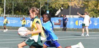 Girls show off their skills during the Pep mini netball launch in Johannesburg on Tuesday