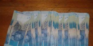 Man arrested with counterfeit notes, Bloemfontein . Photo: SAPS