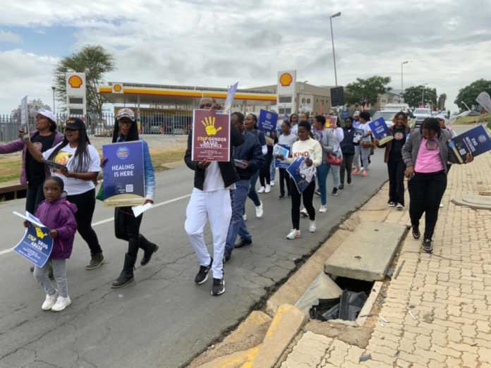 Midrand Churches and Police march together against gender based violence and drug abuse
