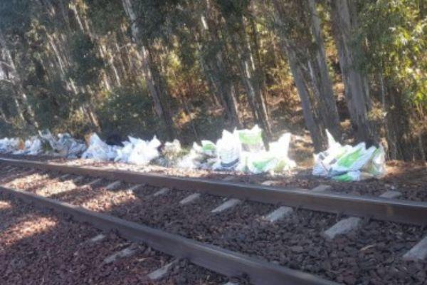 Police respond to looting of chrome from a goods train, Dullstroom