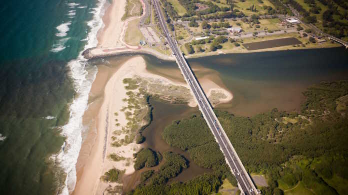 Aerial View of Blue Lagoon and Durban's beachfront