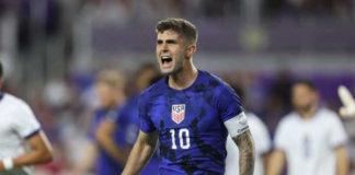 ORLANDO, FL - MARCH 27: Christian Pulisic #10 of United States reacts after missing a chance to score during the match between El Salvador and United States as part of the CONCACAF Nations League at Exploria Stadium on March 27, 2023 in Orlando, Florida. (Photo by Omar Vega/Getty Images)