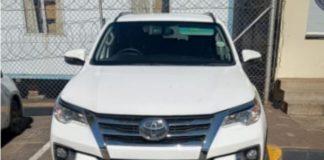 Fortuner, stolen in Durban North, recovered at Oshoek Port of Entry