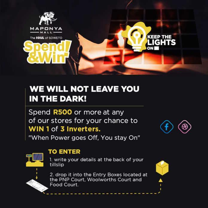 Keep the lights on Spend & Win Competition