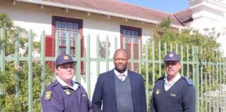 Constable Christiaan Swiegelaar, Adv. Phumzile Nogonyoti (Chief Prosecutor for the Southern Cape) and Captain Johan Van Tonder (Station Commander at Still Bay SAPS)