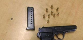 Man arrested at a tavern, unlicensed firearm with ammunition confiscated