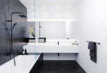 Modern bathroom using the new Vernis Range in Matt Black