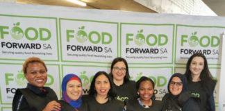 Engen employees stepped up to help with the ‘Foodbanking Process at FoodForward SA in support of World Food Day