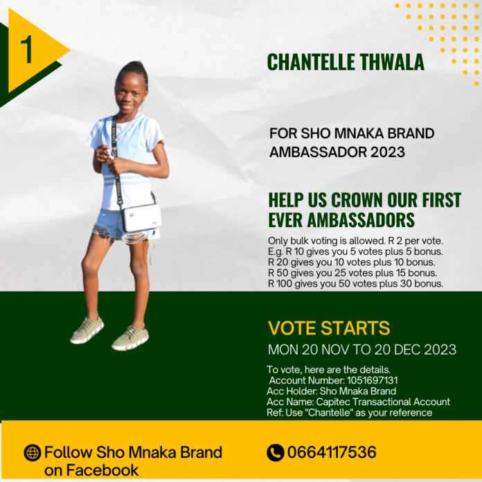 Chantelle Thwala: A Rising Star vying for Sho Mnaka Brand Juvenile  Ambassador Title - South Africa Today