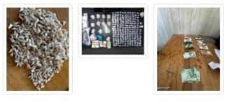 Police members recover a consignment of drugs and cash Police members recover a consignment of drugs and cash