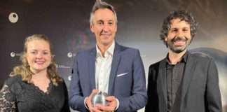 Hans Jurgen Kalmbach Chairman of the Executive Board of Hansgrohe SE accepting the German Sustainability Award 2024
