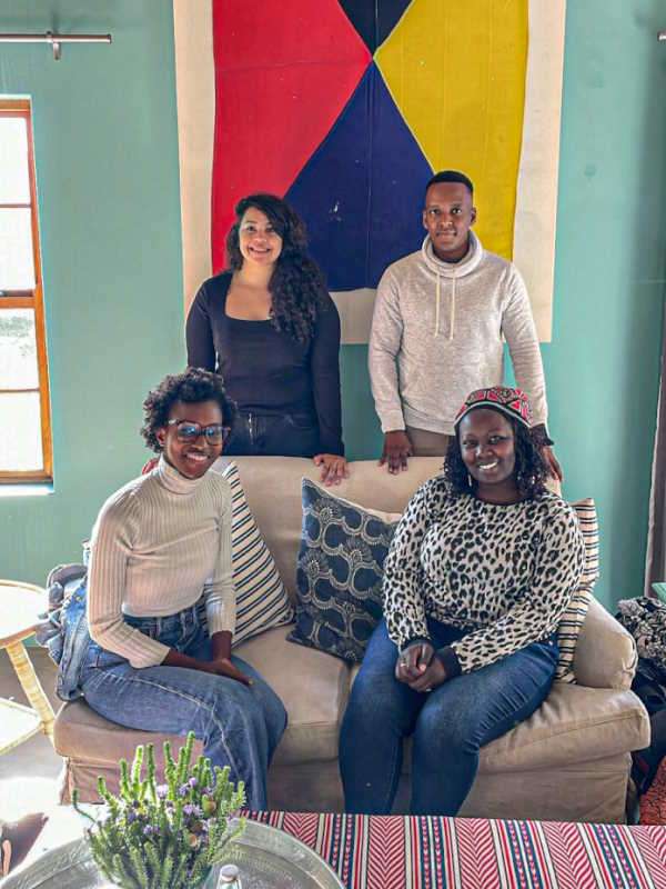 Pictured (L-R): Back Kelly-Eve Koopman (South Africa), Moreetsi Gabang (Botswana), and  front Tiah Beye (Senegal/ Côte d’Ivoire), Wanjiru Kairu (Kenya)"
