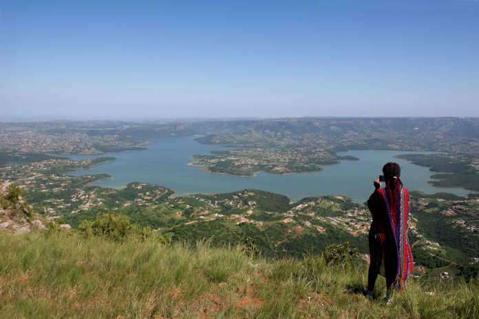 A tourist takes in the sights of Inanda Dam on a Green Corridors eco-tour.
