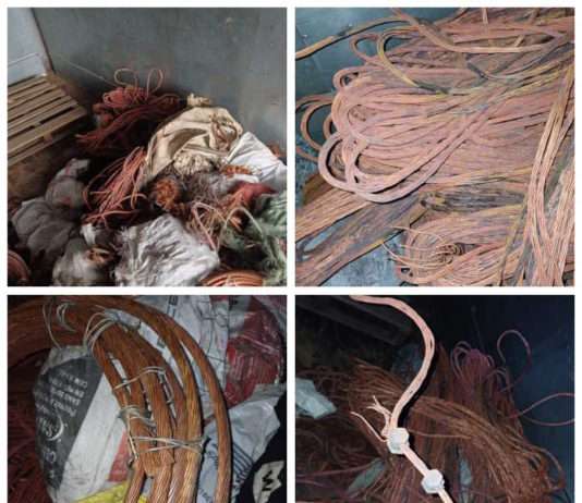 3.5 Tons of stolen copper wire recovered in Umbilo