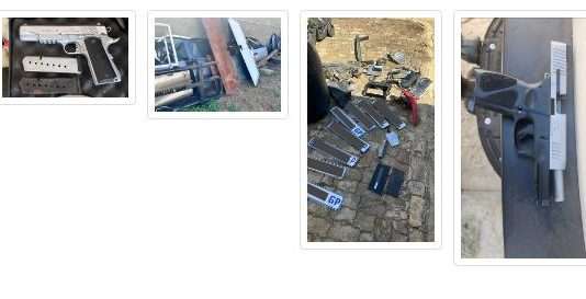 Arrest of a suspect and the recovery of six suspected stolen motor vehicles and two unlicensed firearms and ammunition