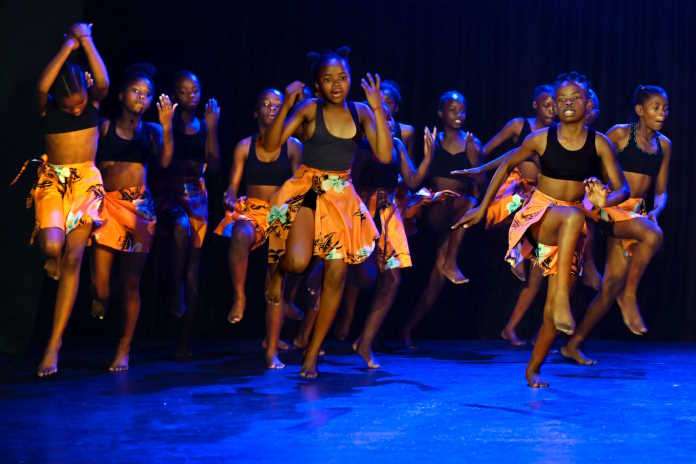 KwaMashu School of Dance Theatre perform at the JOMBA! Youth Open Horizons at JOMBA! 2023. Choreography by Vusi Makanya