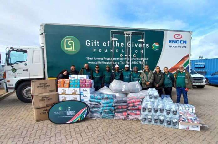 Engen partners with Gift of the Givers to get vital supplies to KZN flood victims Engen partners with Gift of the Givers to get vital supplies to KZN flood victims