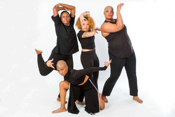 KUBU Lilian Maximillian Nabaggala (Choreographer), Jaime-Lee Hine, Amy-Kay Klassen and Lynette du Plessis (Front)