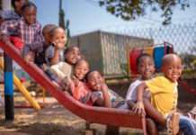 Do More Foundation - Children on slide at ECD centre in Hammarsdale
