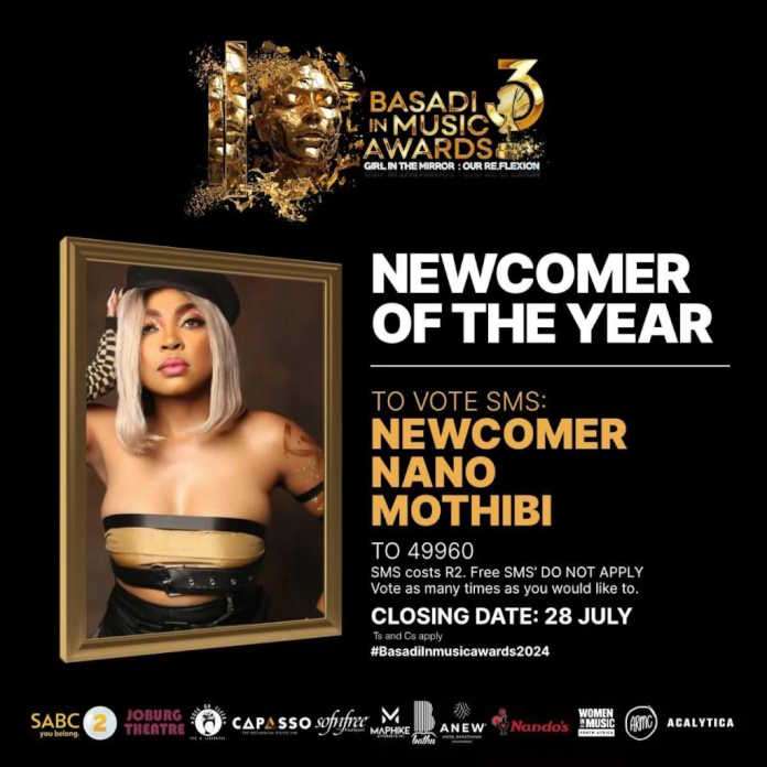Nano Mothibi nominated Best Newcomer of the year at Basadi Awards 2024