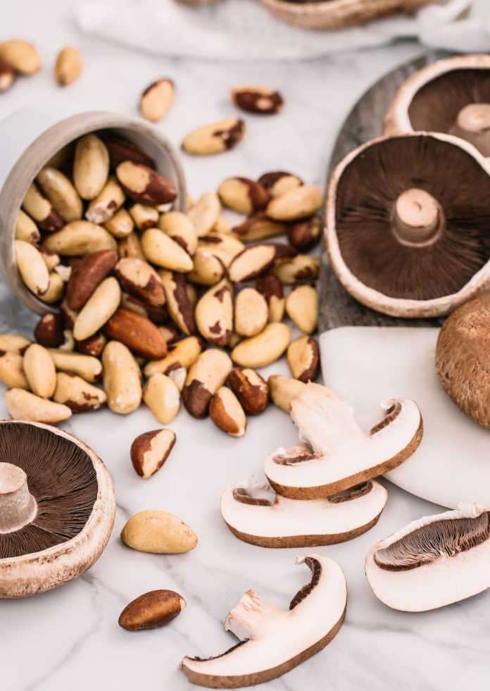Nuts and mushrooms.