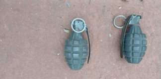 Police seize two hand grenades as illegal miners fled from SAPS members Police seize two hand grenades as illegal miners fled from SAPS members