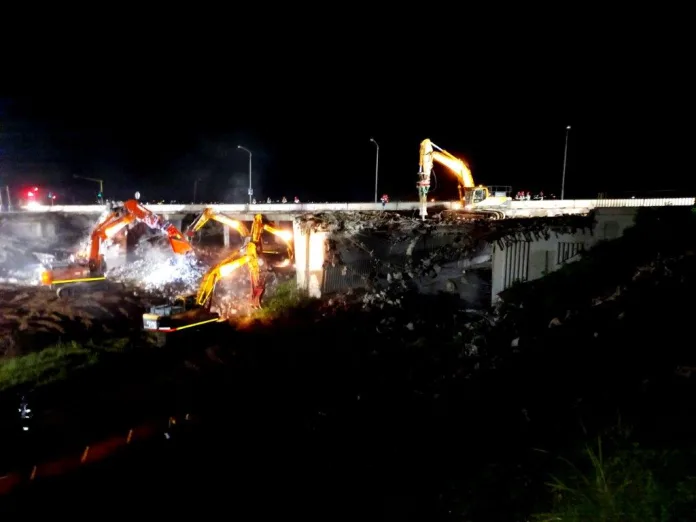 Spine-Road-East-1 Rockdale Road Bridge - Overnight bridge demolition highlights impressive precision and planning