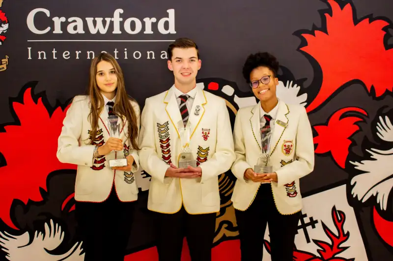 (Left) Gabriella Kretzmar, Aedan Yates & Chisomo Boshoma
