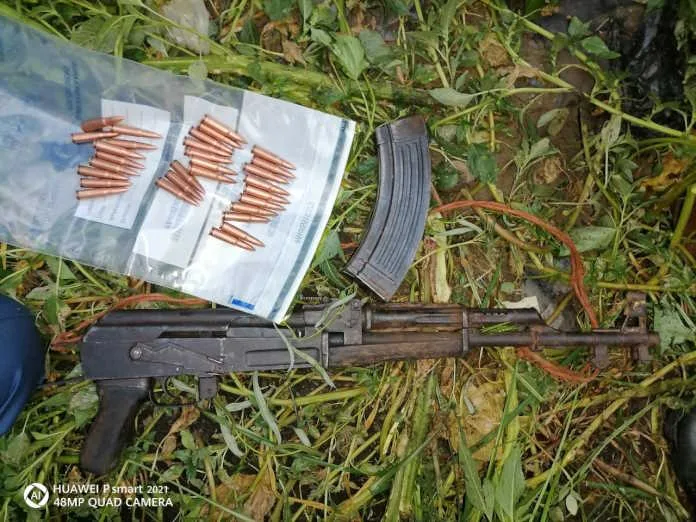 saps-20250127-3a An AK47 amongst the firearm recovered in Johannesburg during operations