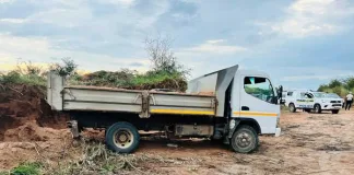 Six suspects arrested, truck and illegal mining equipment seized