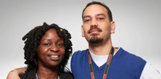 Tiny Mungwe and Mitchell Harper