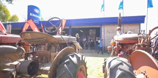 Visitors at Nampo could also take selfies on an array of vintage tractors