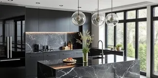 Must-Have Kitchen Furniture for a Functional and Stylish Space dark-themed-marble-kitchen