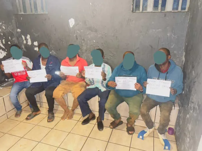 saps-20250407-00 Vala Umgodi Officers arrest six suspects with R1.5 Million worth of Eskom property