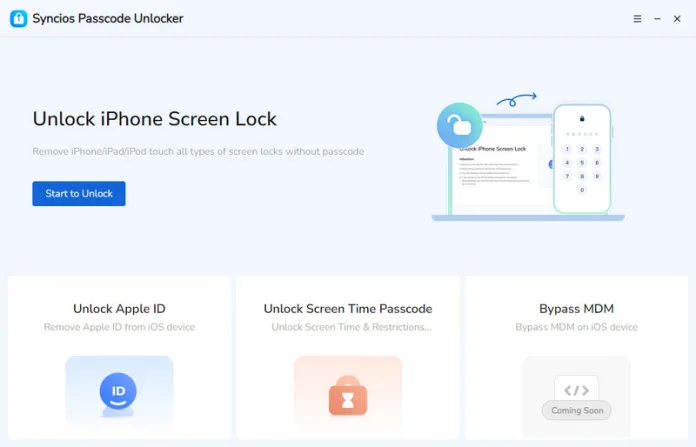 Syncios Passcode Unlocker - The Ultimate iOS Unlocker