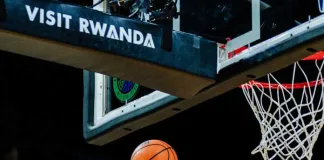 Pieter Prinsloo #41 of Made By Ball Basketball drives to the basket during the game against Nairobi City Thunder during the Nile Conference group play on May 20, 2025 at BK Arena in Kigali, Rwanda.