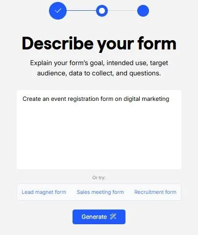 AI Powered Form Builder