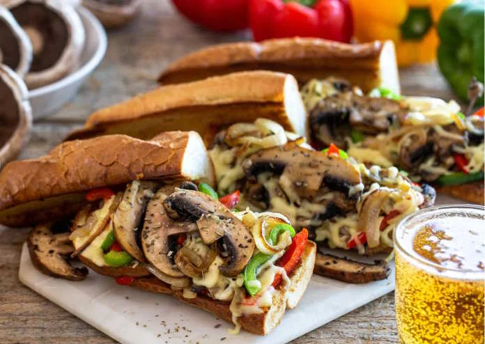 Mushroom-Loaded-Baguette Melted Mozzarella & Mushroom Loaded Baguette