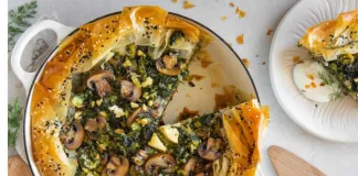 Mushroom Spanakopita Pie