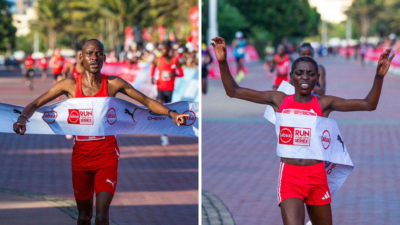 Mulaudzi shines again as Ndiwa triumphs in SA debut at Absa RUN YOUR CITY DURBAN 10K