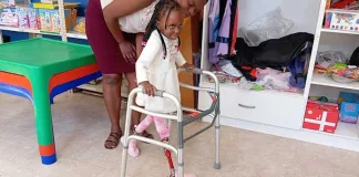 3 year old Minenhle Ndlovu now has her new prosthetics giving her a fresh start in life