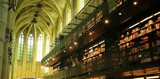 13th century Dominican church converted into a bookstore in Maastricht, the Netherlands
